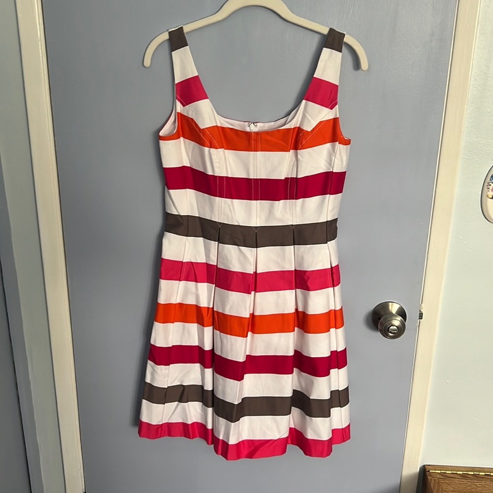 Nine West multi-colored striped dress with pockets